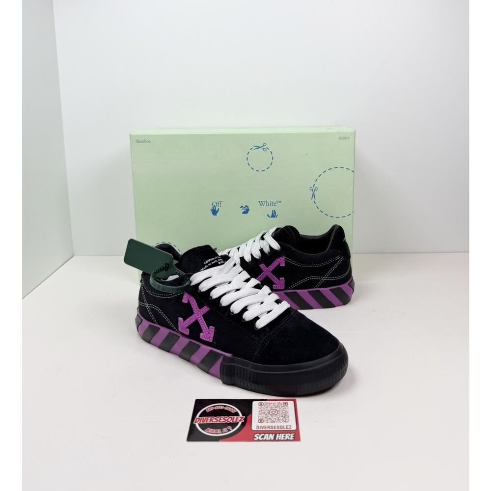 Size 36EU/6W - Off-White Vulcanized Canvas Black/Purple💜 Worn 1X/Retail $600!
